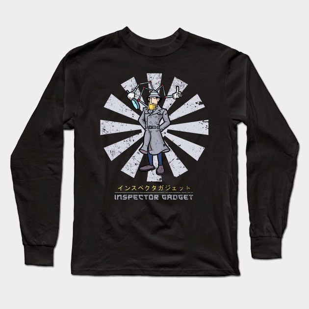 Inspector Gadgdet Retro Japanese Long Sleeve T-Shirt by Nova5